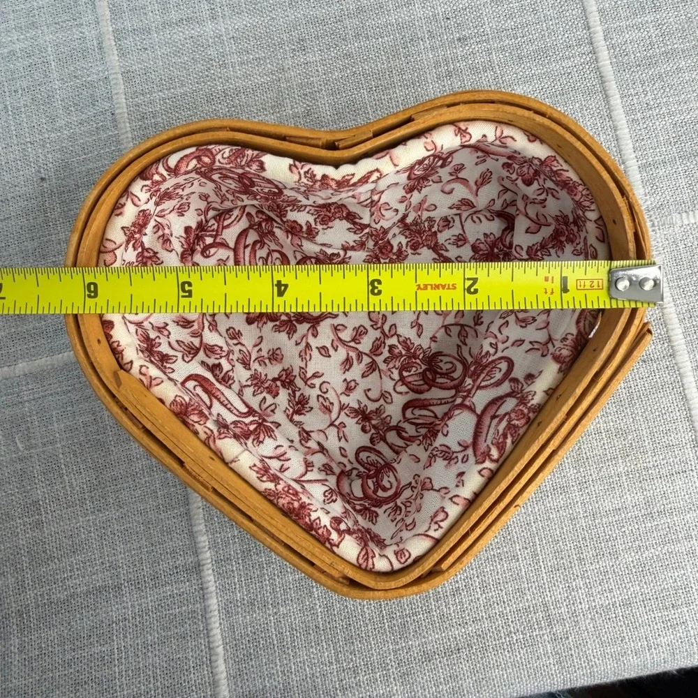 Longaberger 2000 Love Letters Sweetheart Basket & Liner‎ Cottagecore Farmhouse